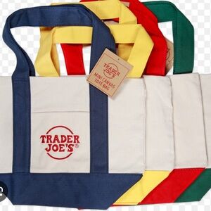 Trader Joe's Mini Canvas Tote Bag Set